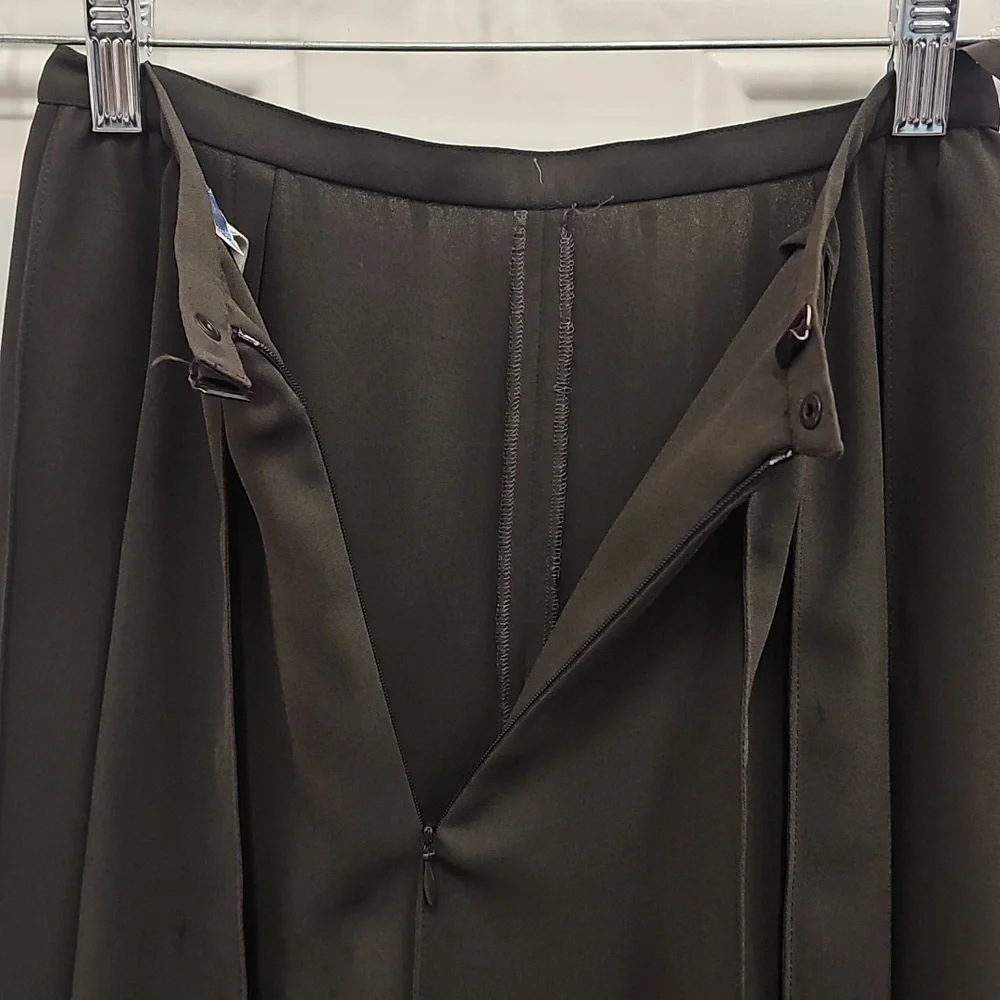 Chocolate, Office, Luxury, Designer, Midi, Women's, Skirt, France, Formal, Chic